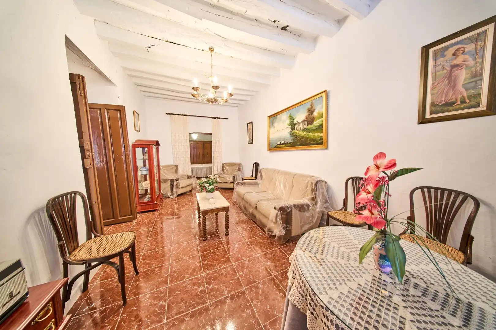 Living room of Houses for sale in Busquístar  with Terrace, Storage room and Balcony
