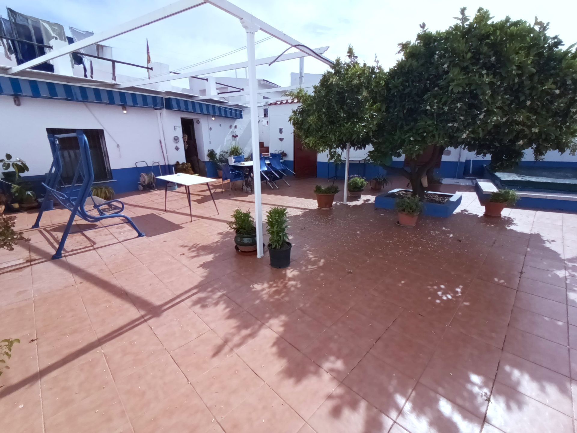 Terrace of House or chalet for sale in Aljucén  with Air Conditioner, Heating and Private garden