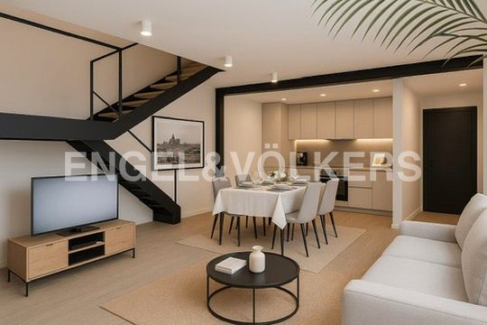 Living room of Apartment to rent in  Madrid Capital  with Air Conditioner, Heating and Furnished
