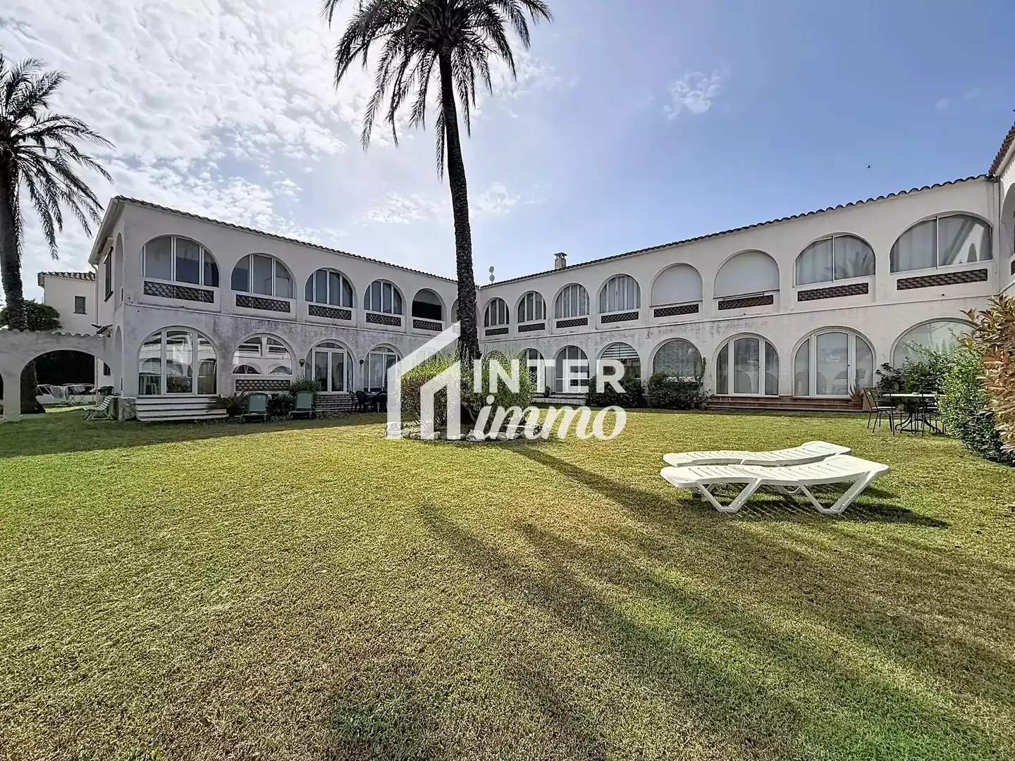 Garden of Apartments for sale in Empuriabrava  with Air Conditioner and Furnished