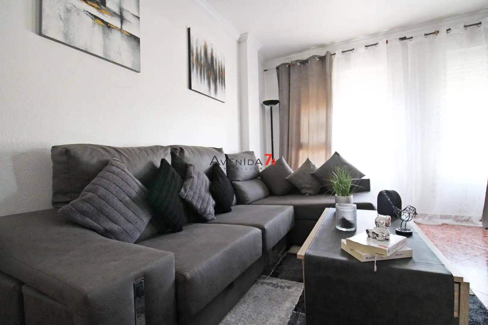 Living room of Flat for sale in Lorca  with Air Conditioner, Storage room and Furnished