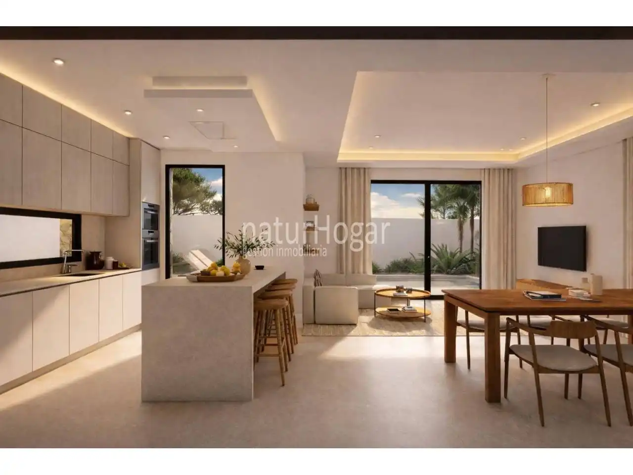 Kitchen of Houses for sale in La Pobla de Vallbona  with Air Conditioner, Private garden and Swimming Pool