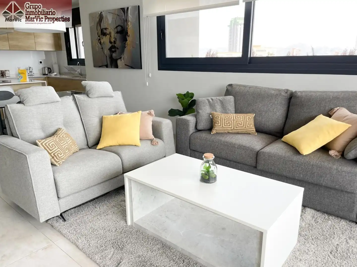Wohnzimmer von Wohnung zum Verkauf in Benidorm mit Terrasse, Möbliert und Gemeinschaftspool