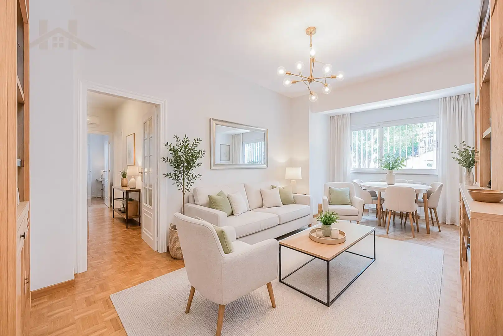 Sala de estar de Piso en venta en Madrid con Calefacción, Parquet y Amueblado