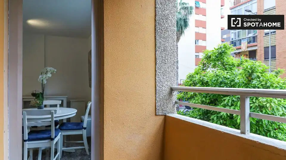 Terraza de Piso de alquiler en Valencia con Aire acondicionado, Calefacción y Amueblado