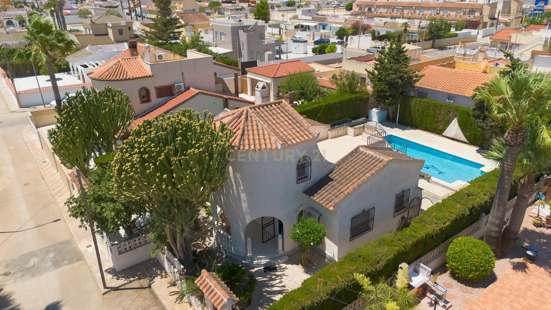Vista exterior de Casa o chalet en venta en Los Alcázares con Aire acondicionado, Trastero y Piscina