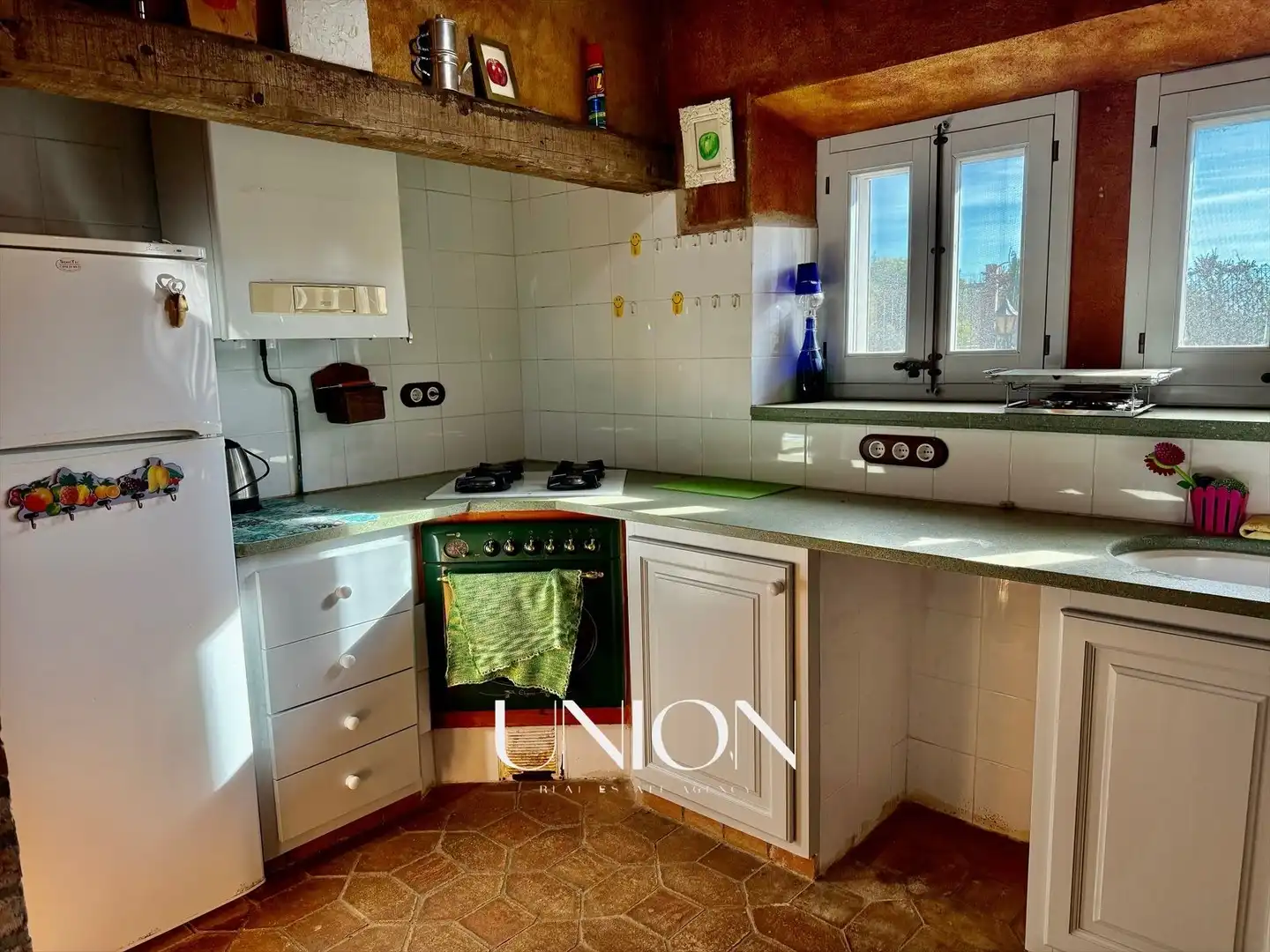 Cocina de Finca rústica en venta en Vall-llobrega con Calefacción, Jardín privado y Terraza