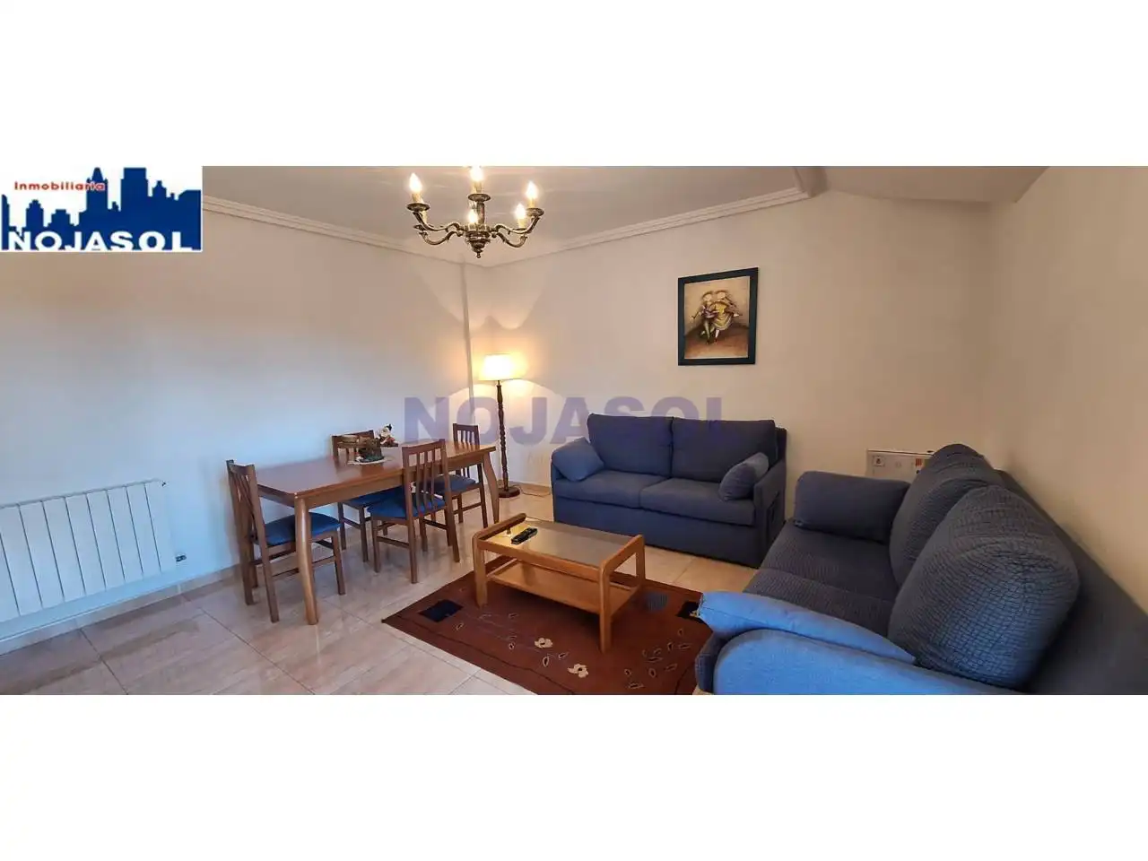 Wohnzimmer von Dachboden zur Miete in Noja mit Heizung, Terrasse und Möbliert