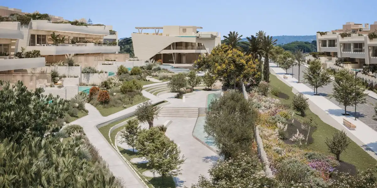 Außenansicht von Wohnung zum Verkauf in Marbella mit Klimaanlage, Terrasse und Sauna