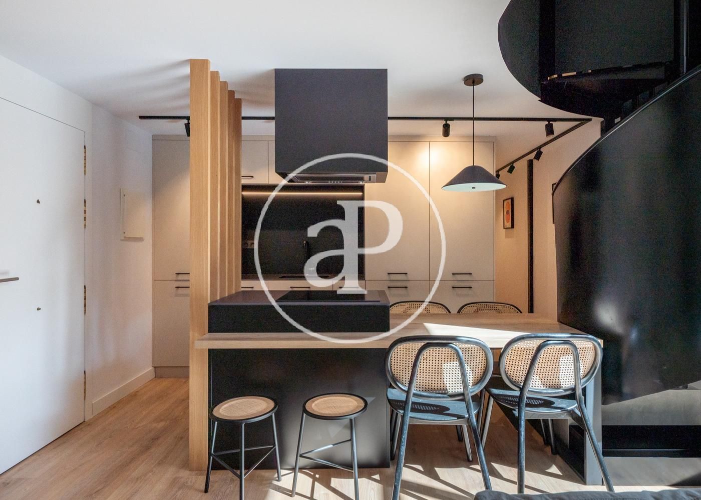 Kitchen of Duplex for sale in  Madrid Capital  with Air Conditioner, Heating and Furnished