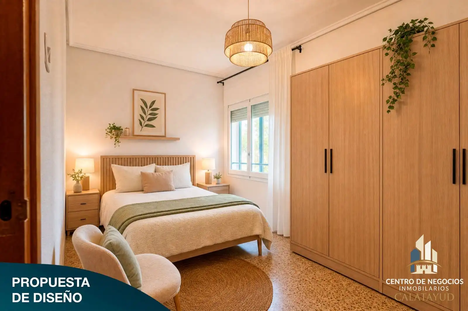 Schlafzimmer von Wohnung zum Verkauf in Calatayud mit Heizung, Terrasse und Möbliert