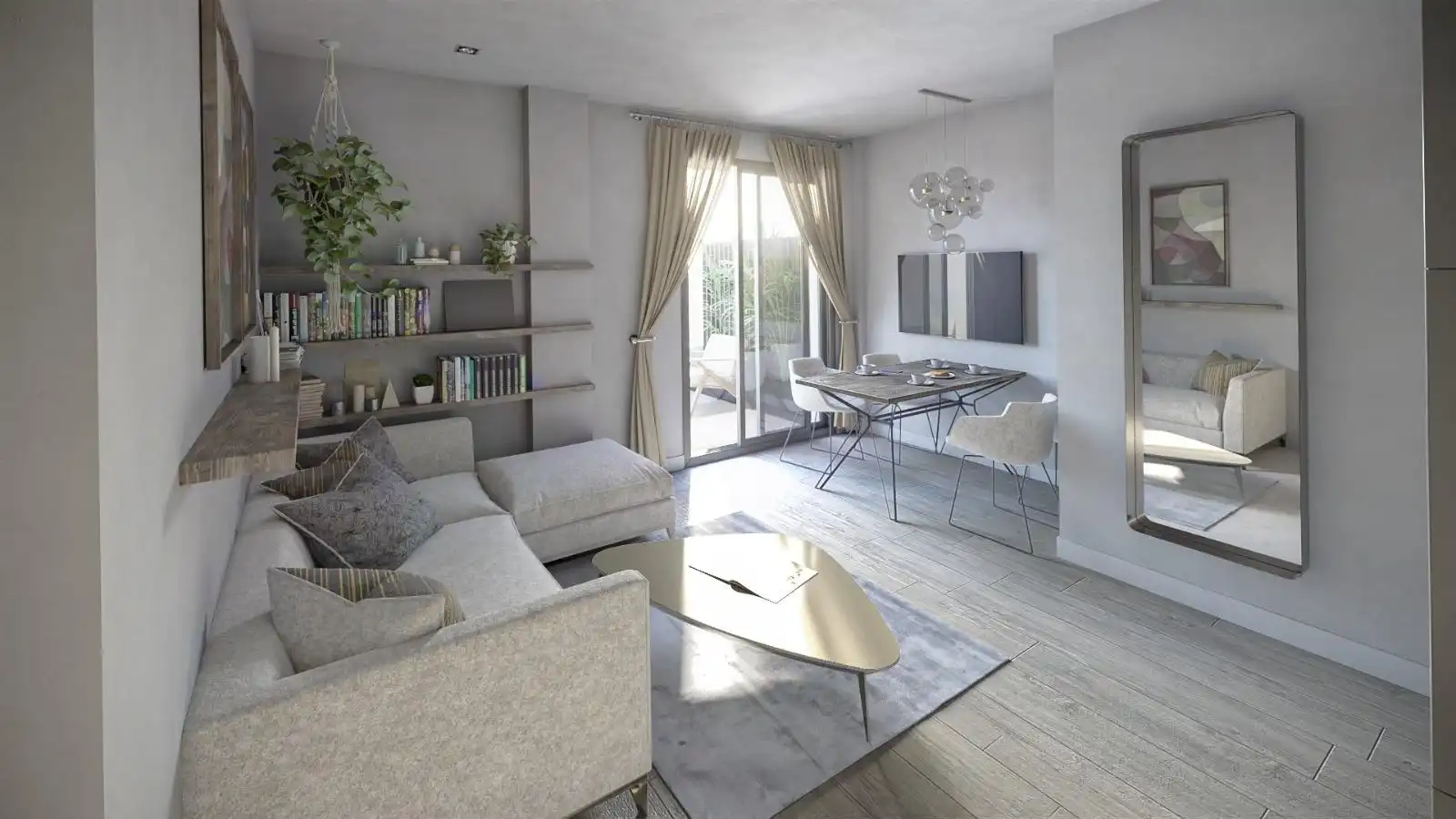Living room of Flat for sale in Mijas  with Air Conditioner, Heating and Terrace