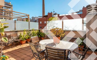 Terrace of Single-family semi-detached for sale in  Barcelona Capital  with Air Conditioner, Heating and Parquet flooring