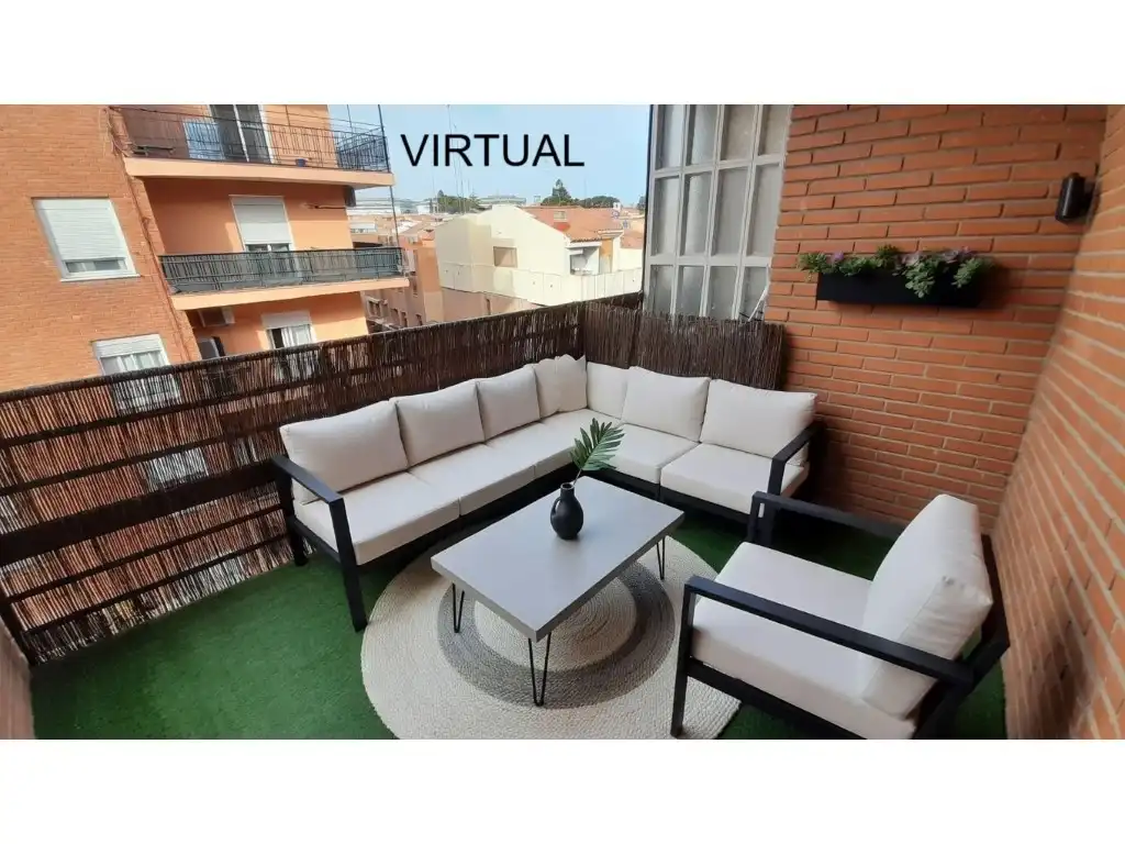 Terrace of Flat for sale in Paterna  with Air Conditioner, Washing machine and Microwave