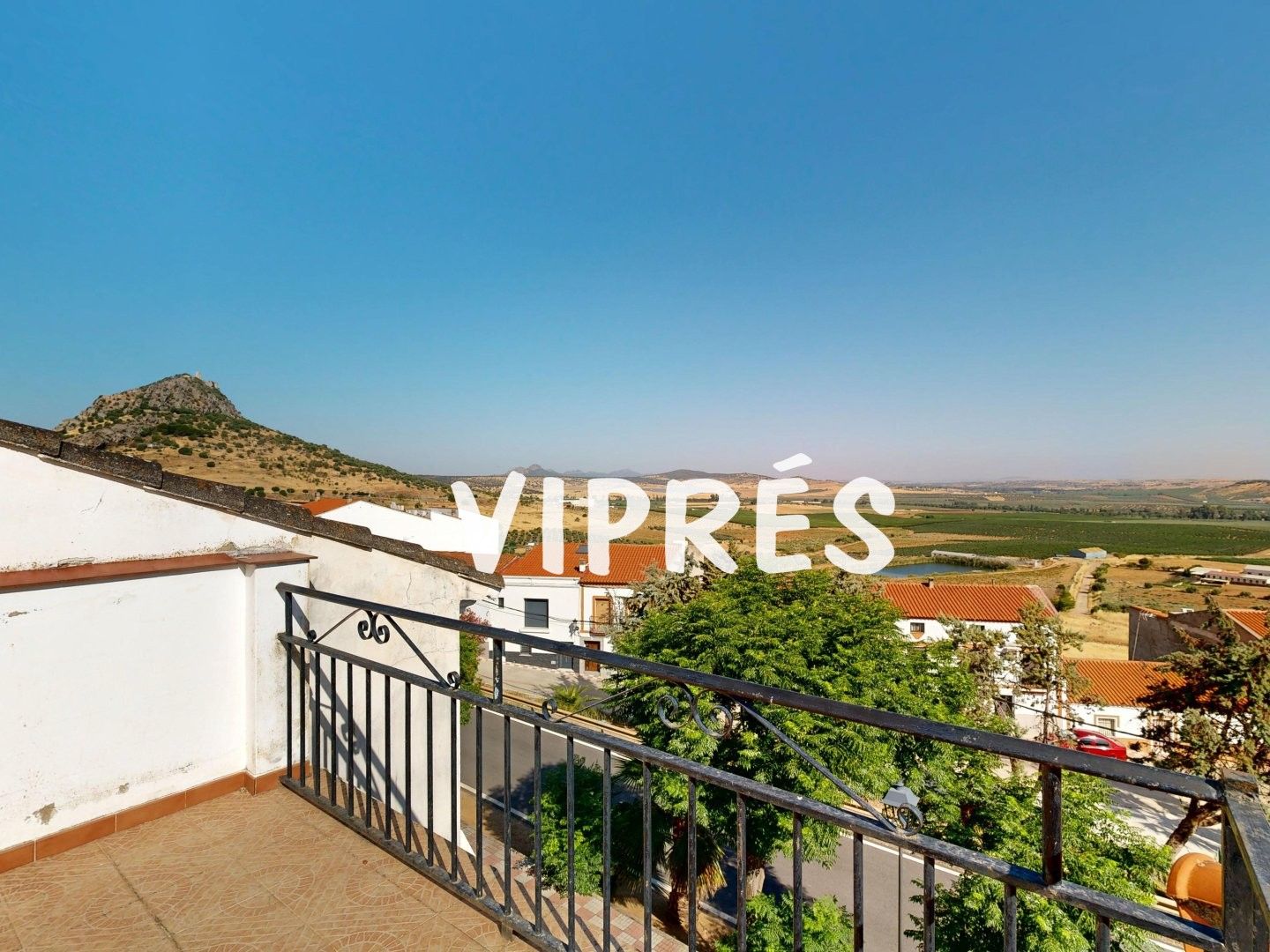 Exterior view of Single-family semi-detached for sale in Alange  with Air Conditioner and Terrace