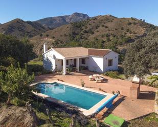 Exterior view of House or chalet for sale in Casarabonela  with Private garden, Swimming Pool and Oven