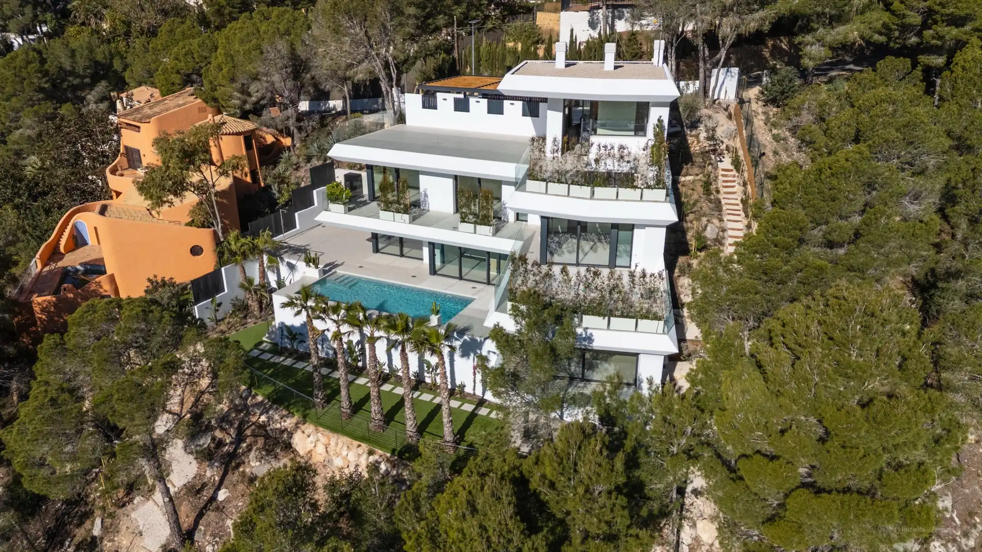 Vista exterior de Casa o chalet en venta en Altea con Aire acondicionado, Jardín privado y Terraza