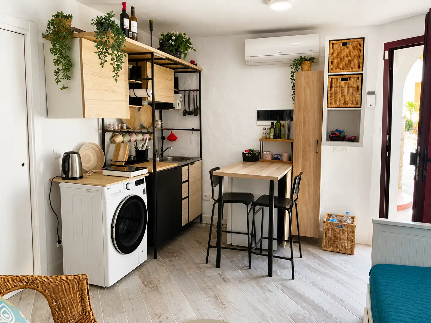 Cocina de Estudio en venta en Antigua con Aire acondicionado, Amueblado y Piscina comunitaria
