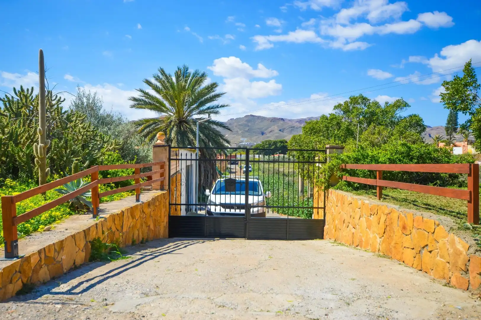 Vista exterior de Finca rústica en venda en Pechina amb Aire condicionat, Jardí privat i Terrassa