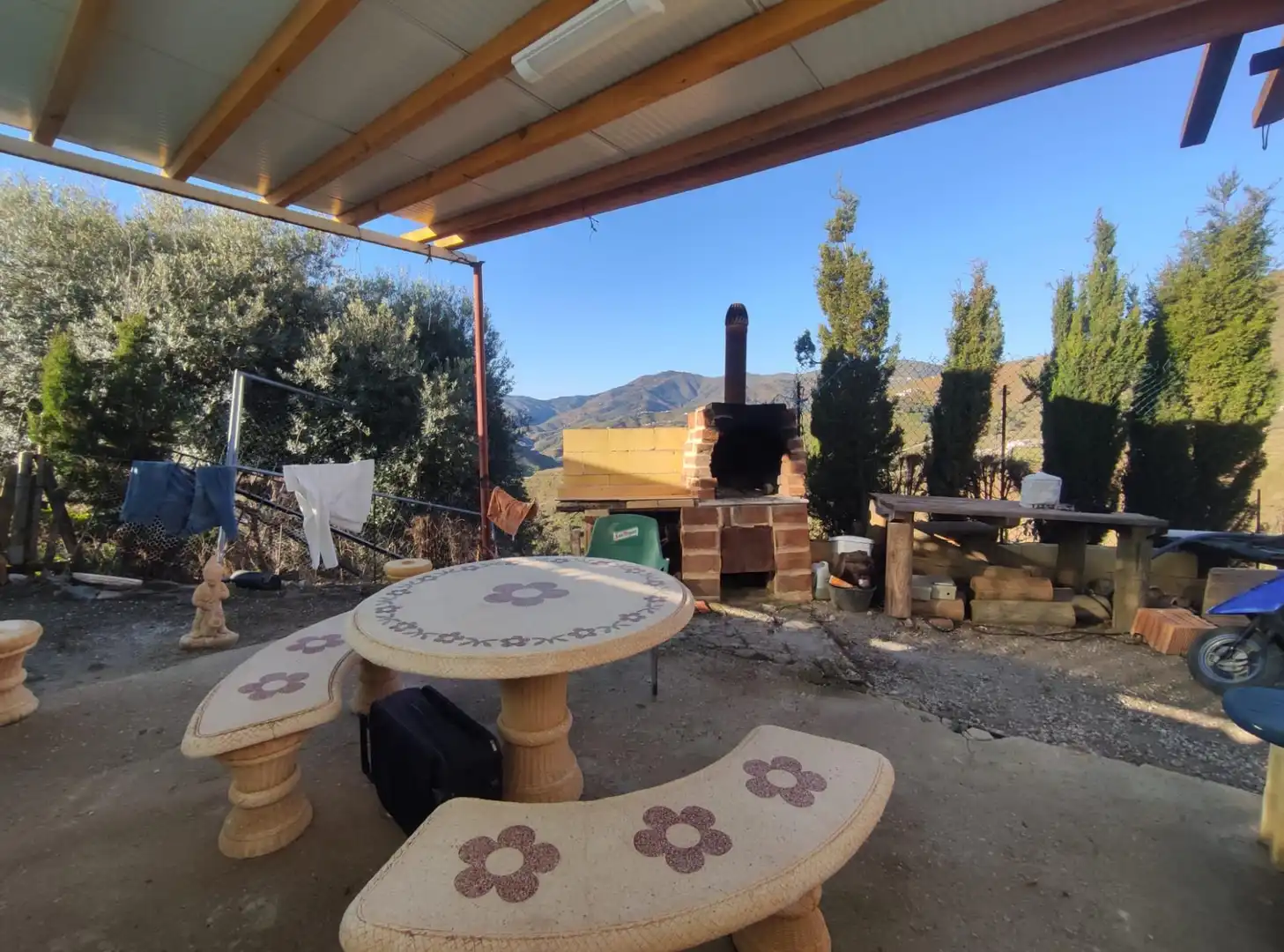 Terraza de Finca rústica en venta en Cútar con Jardín privado, Terraza y Piscina