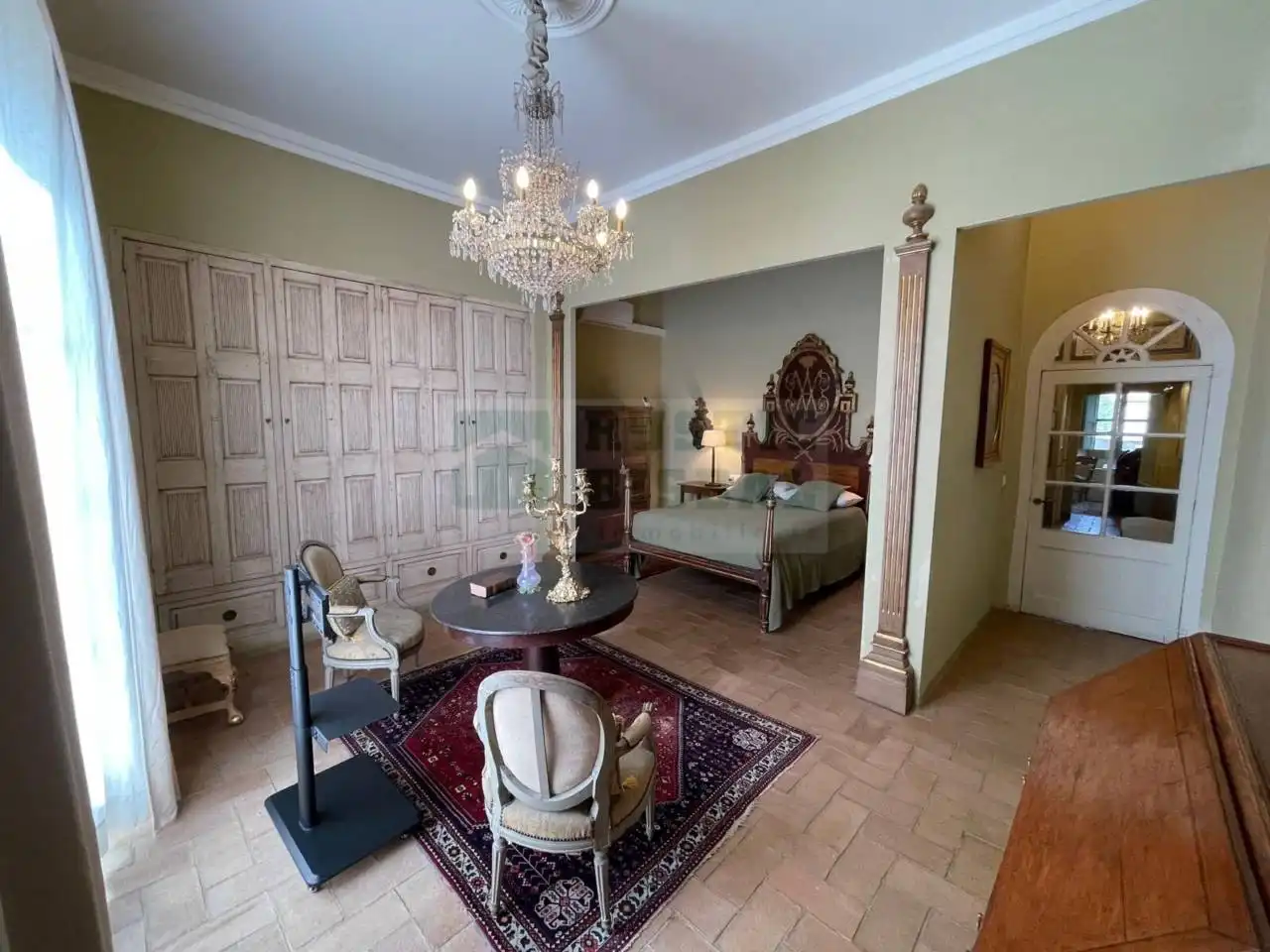 Wohnzimmer von Country house zur Miete in Navata mit Klimaanlage, Heizung und Privatgarten