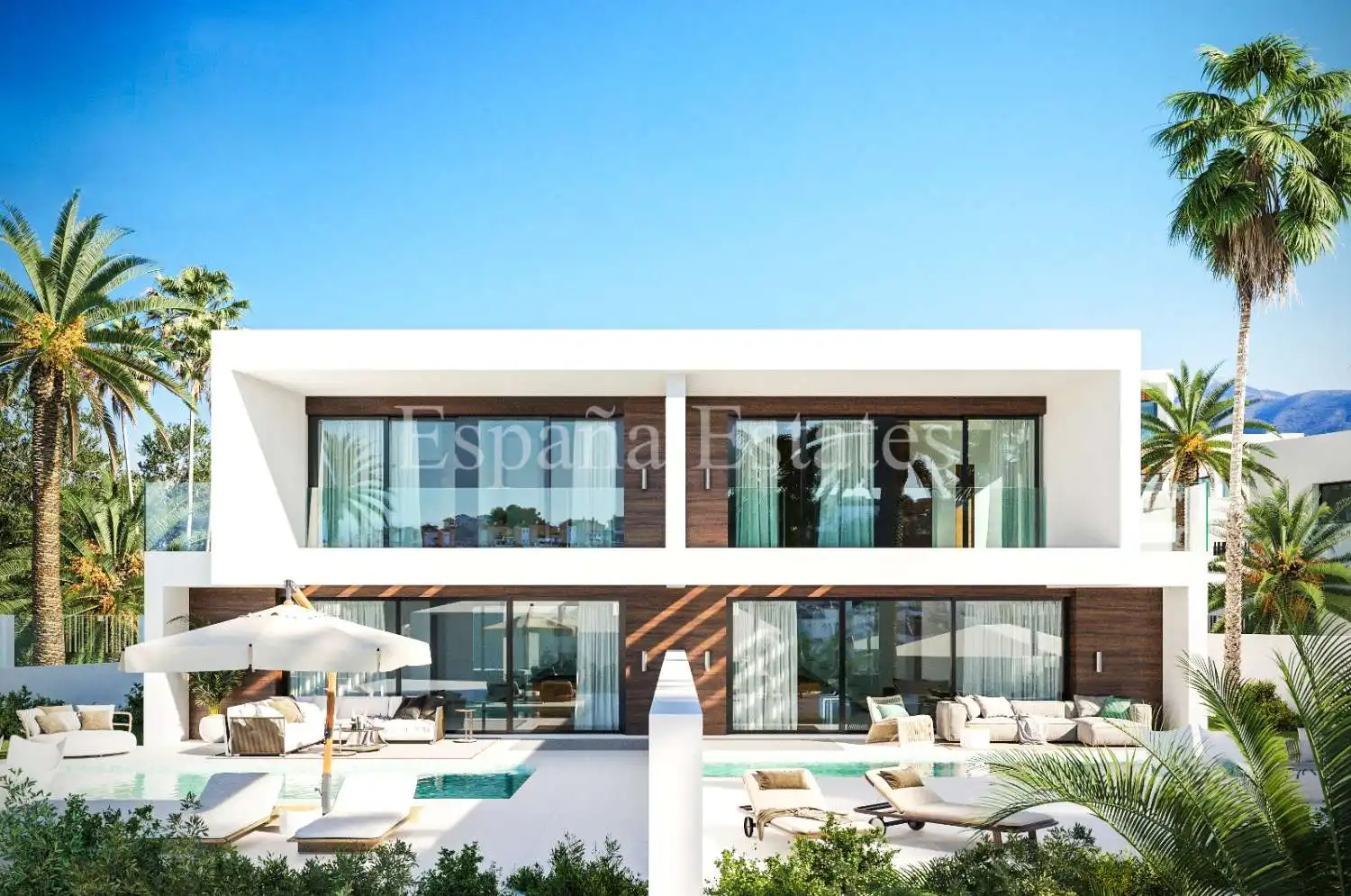 Vista exterior de Casa o chalet en venta en Nerja con Aire acondicionado, Piscina y Amueblado