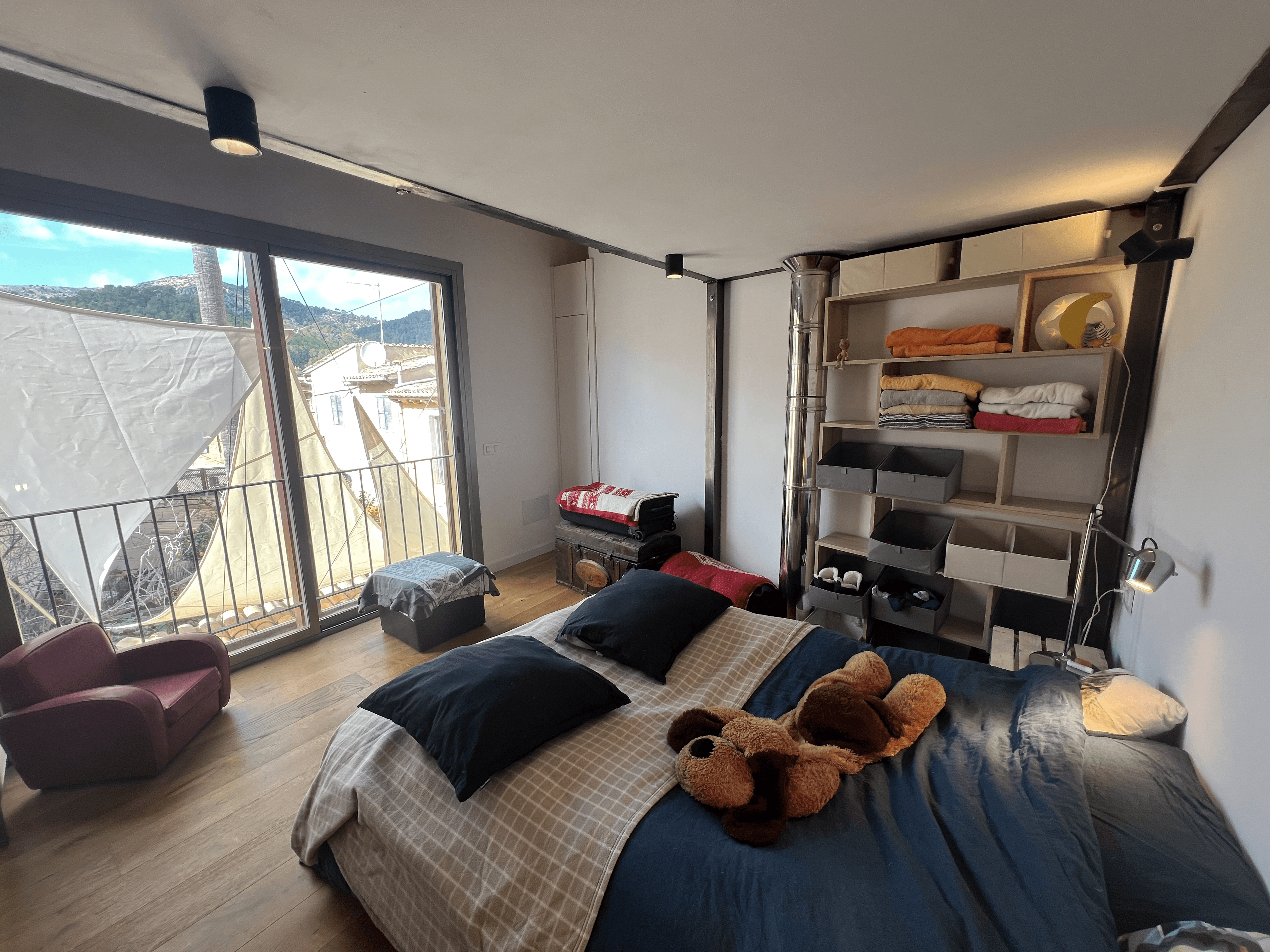 Bedroom of House or chalet to rent in Andratx  with Air Conditioner, Heating and Storage room