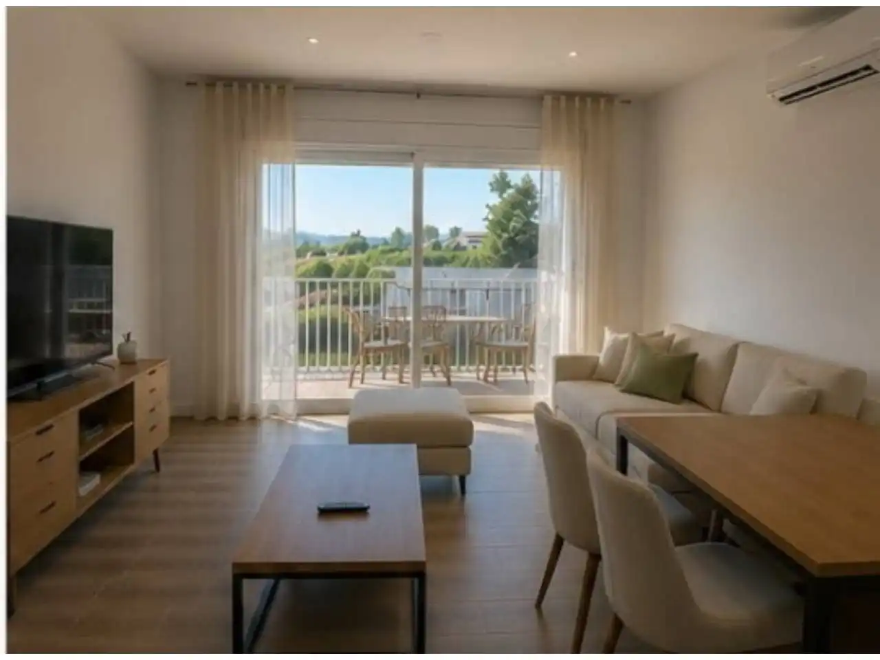 Sala d'estar de Pis en venda en Santa Eulàlia de Ronçana amb Aire condicionat, Calefacció i Parquet