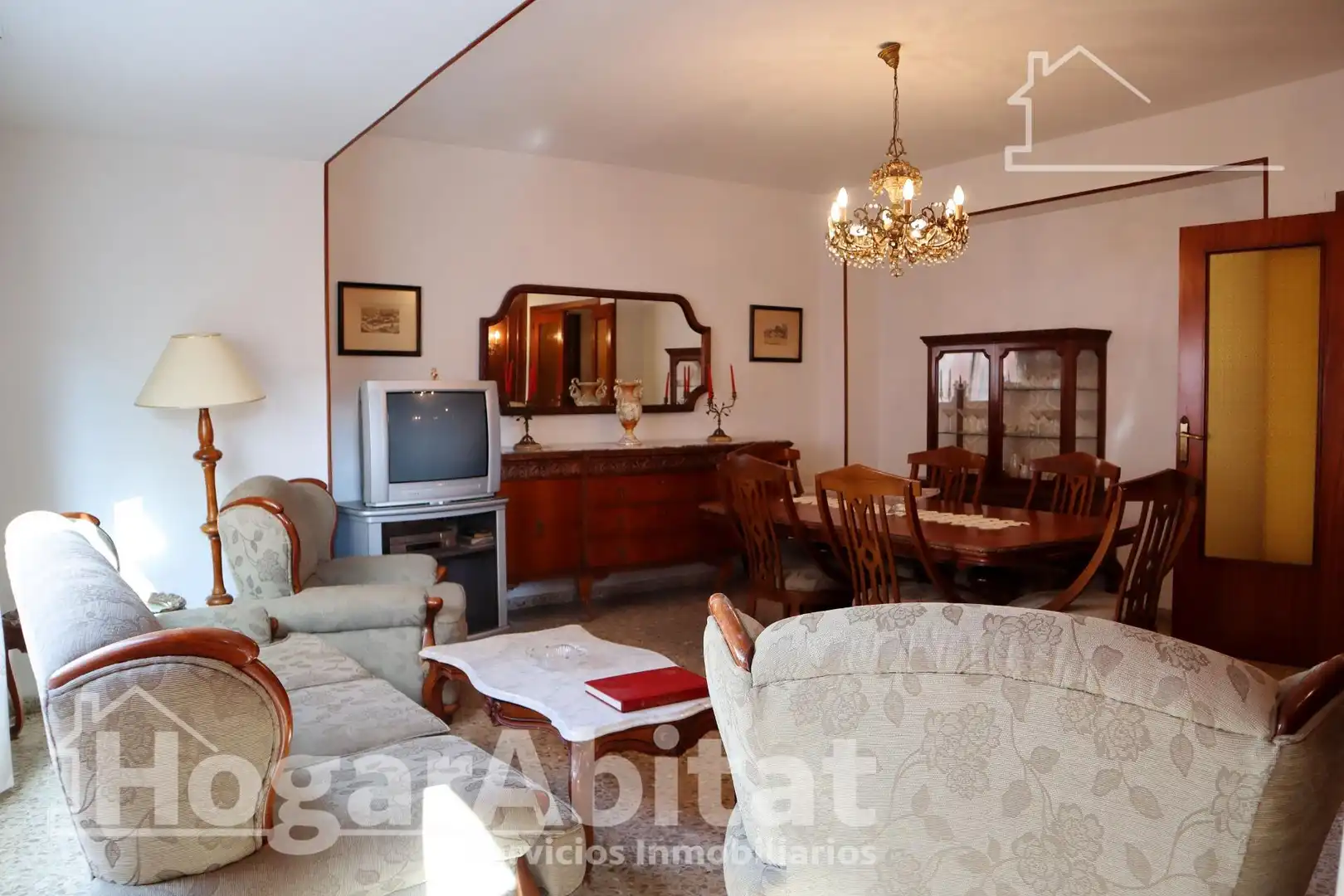 Sala de estar de Piso en venta en Oliva con Terraza y Balcón