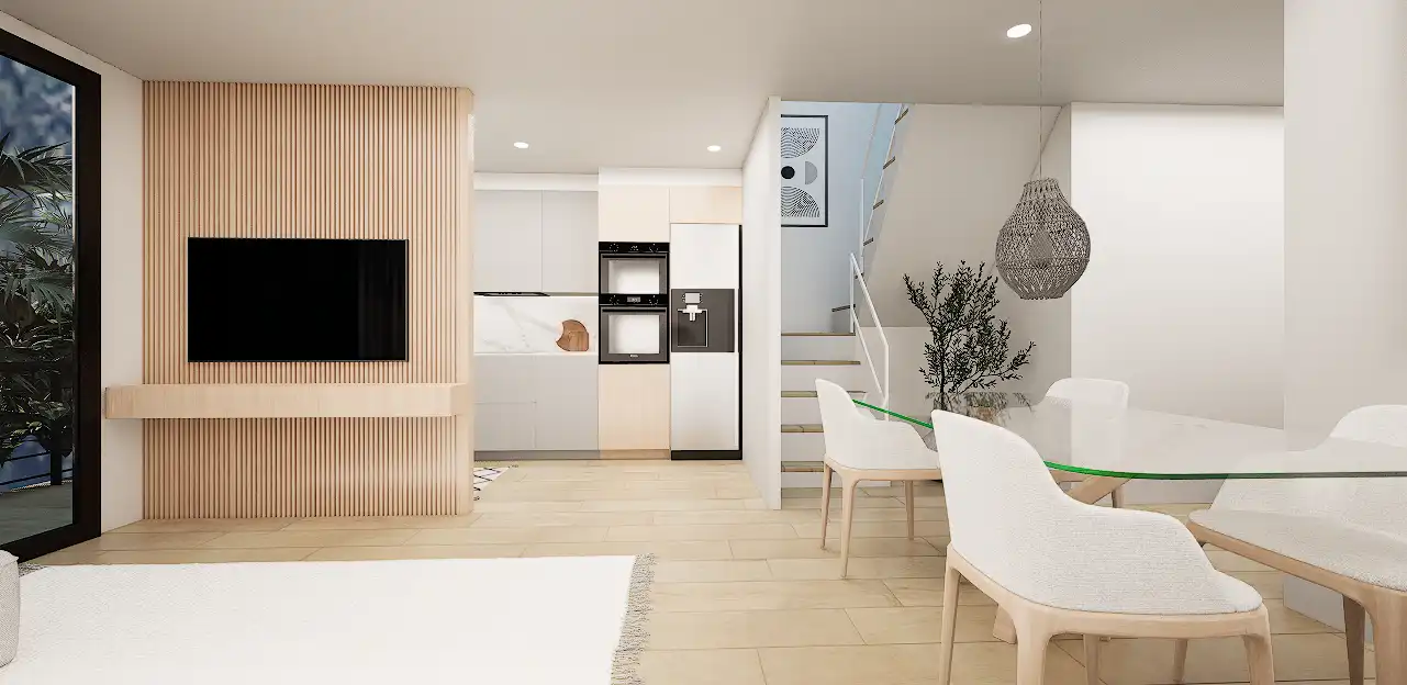 Cocina de Dúplex en venta en El Prat de Llobregat con Aire acondicionado, Calefacción y Jardín privado