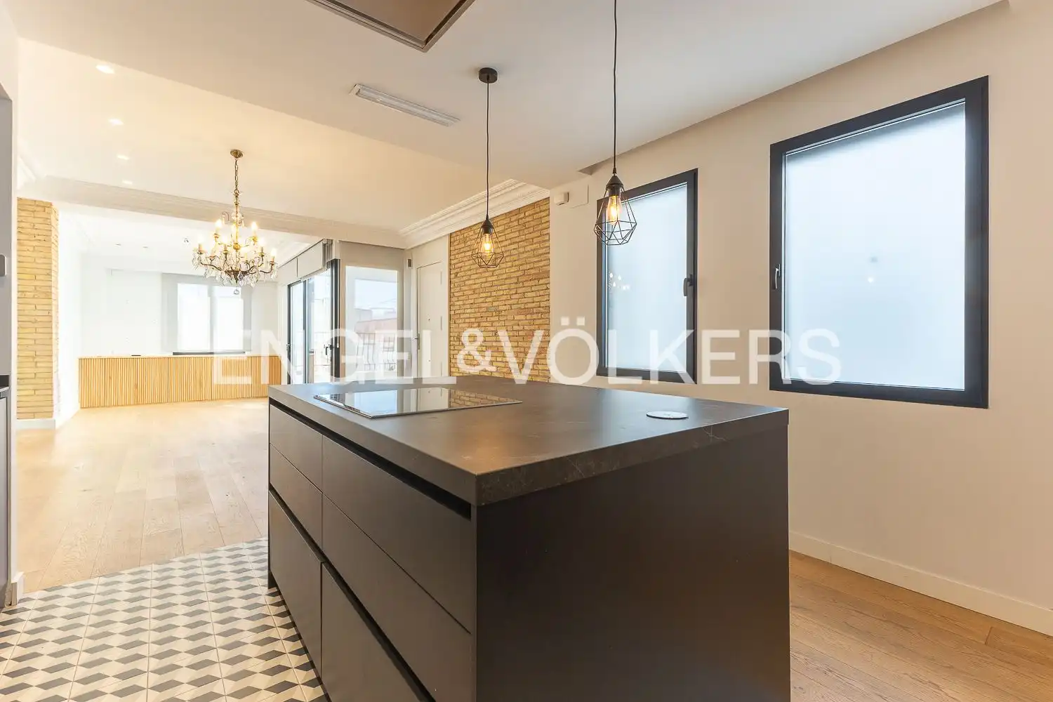 Kitchen of Attic for rent in Valencia  with Air Conditioner, Heating and Terrace