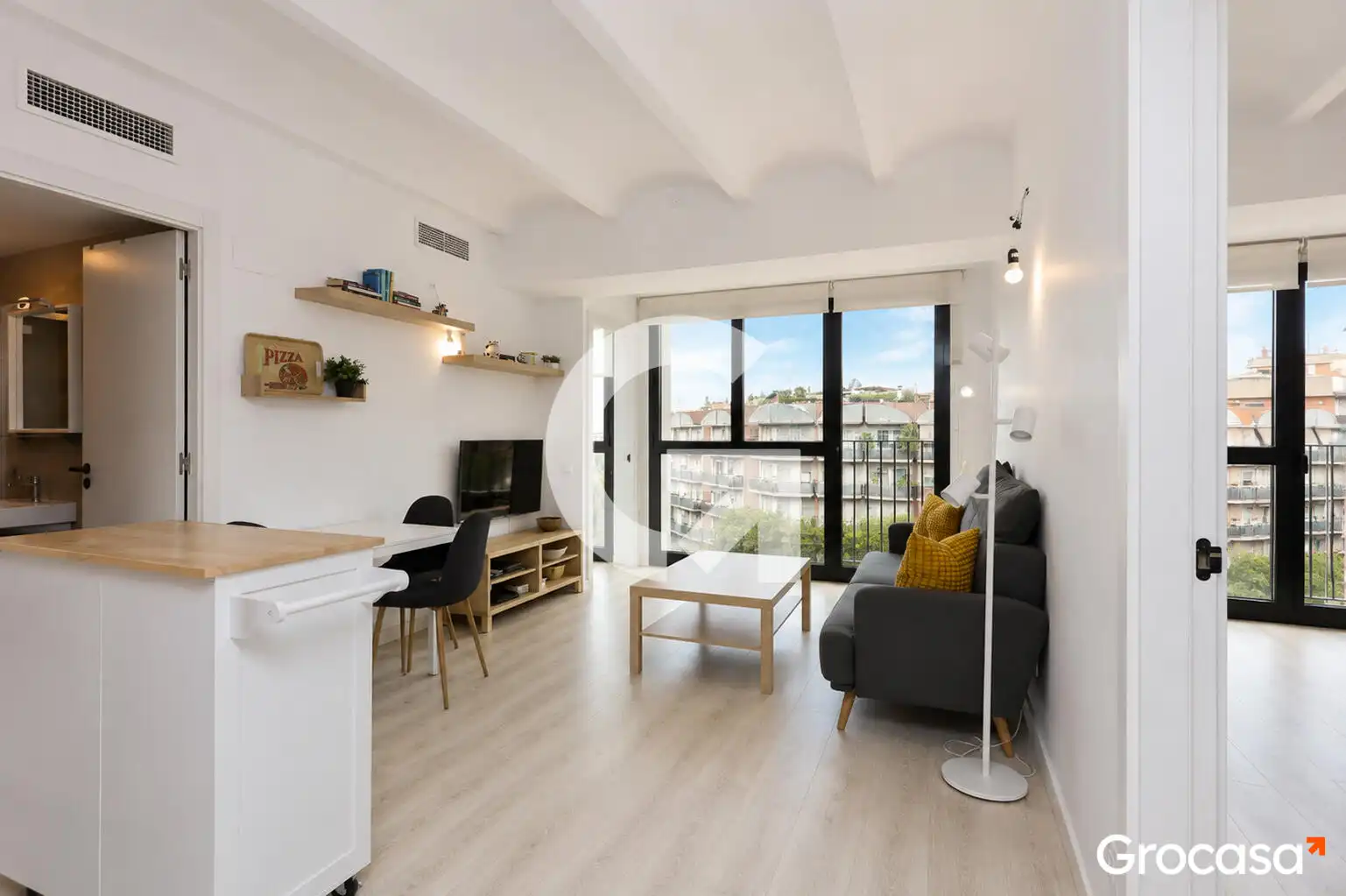 Sala de estar de Piso en venta en Barcelona con Aire acondicionado, Calefacción y Terraza