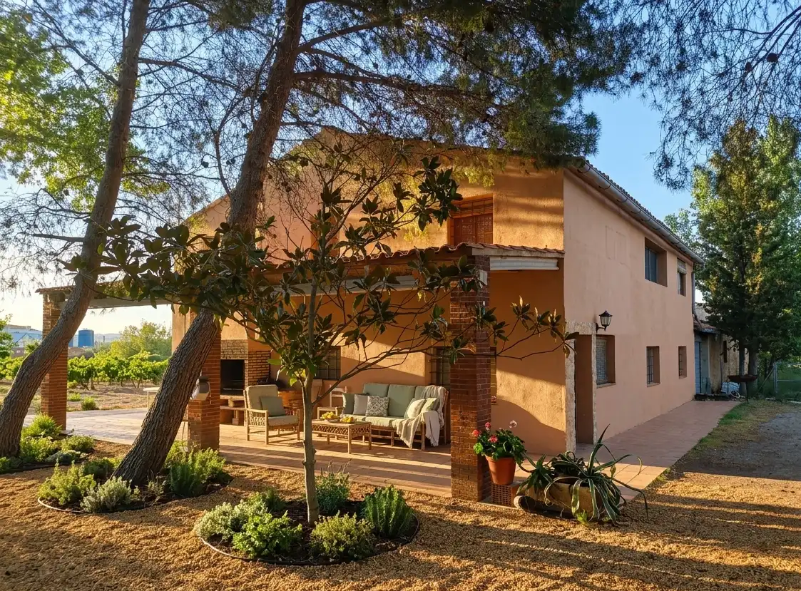 Terrassa de Finca rústica en venda en Fraga amb Aire condicionat, Jardí privat i Terrassa