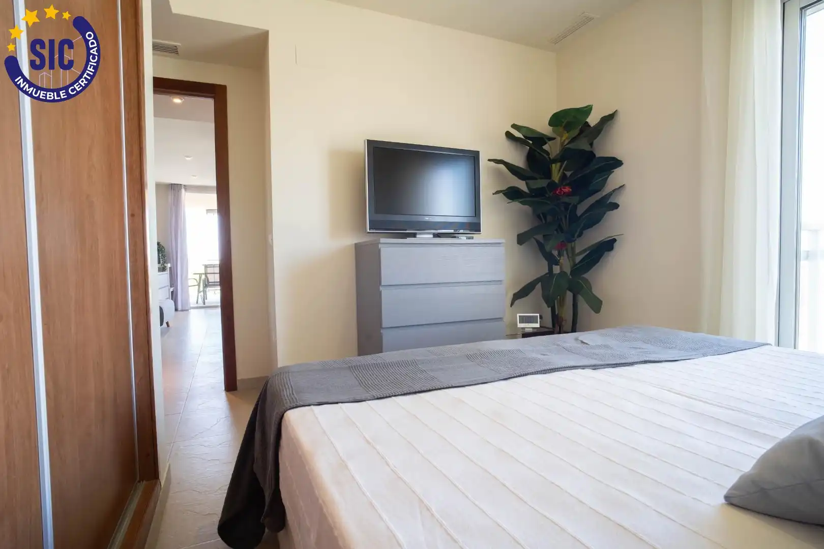Dormitori de Apartament en venda en Oropesa del Mar / Orpesa amb Aire condicionat, Jardí privat i Terrassa
