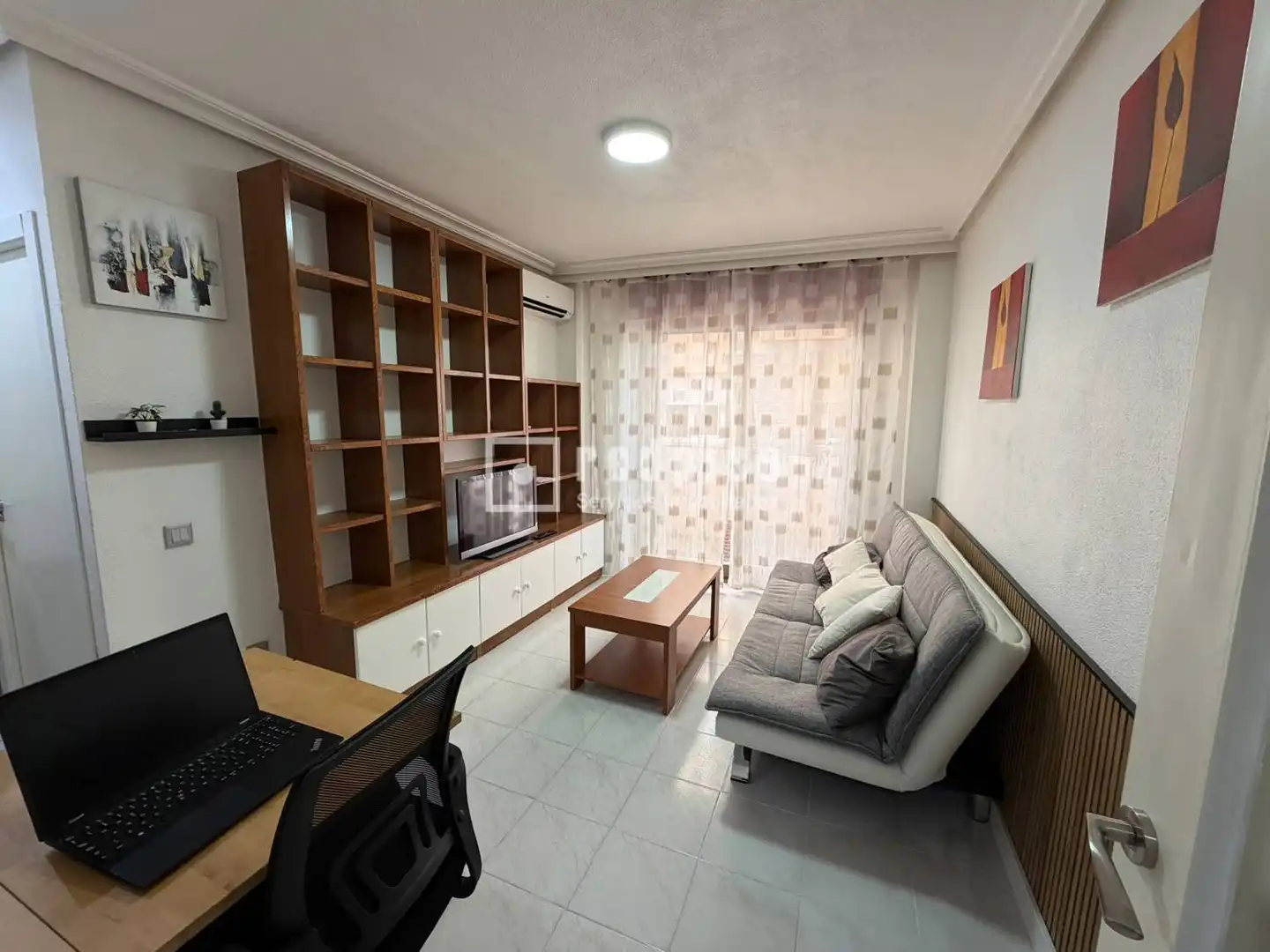 Living room of Flat for sale in Murcia  with Air Conditioner, Terrace and Furnished