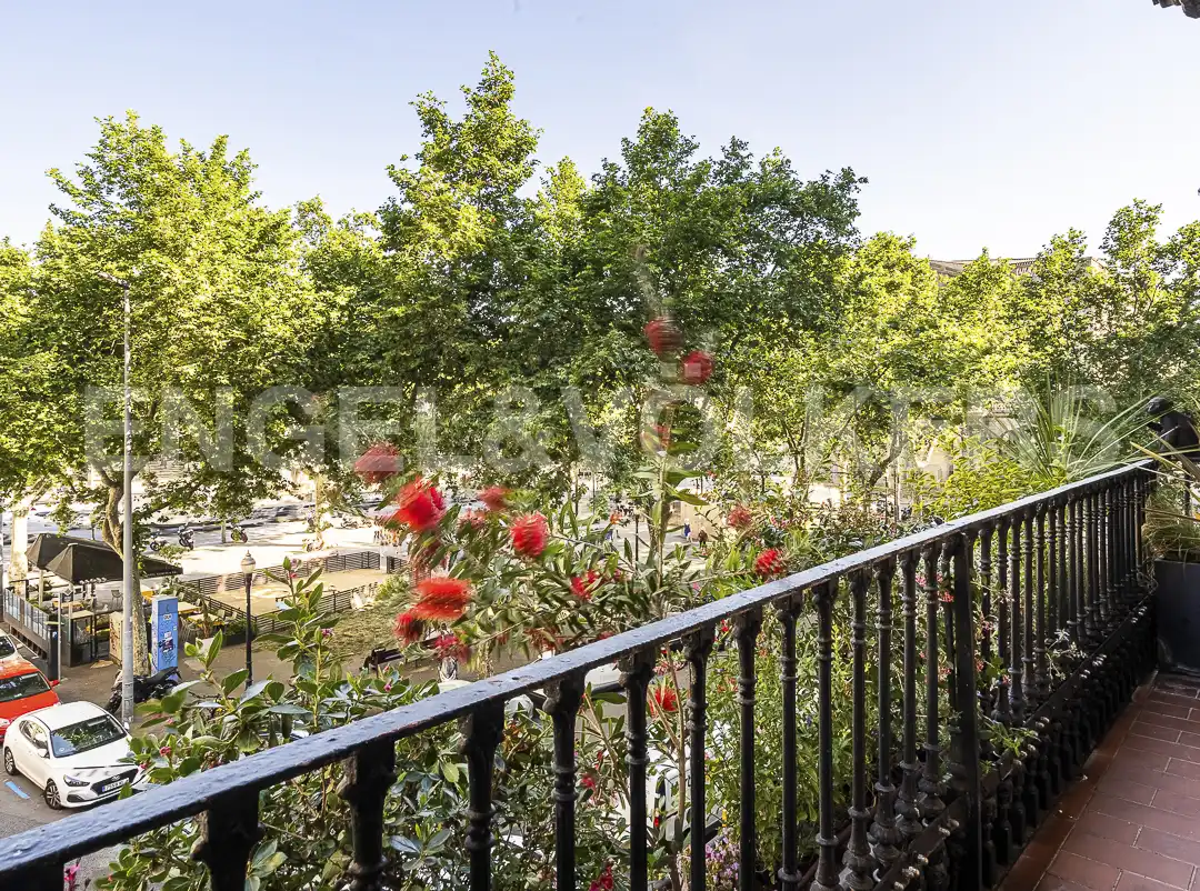 Terraza de Piso de alquiler en Barcelona con Aire acondicionado, Calefacción y Parquet