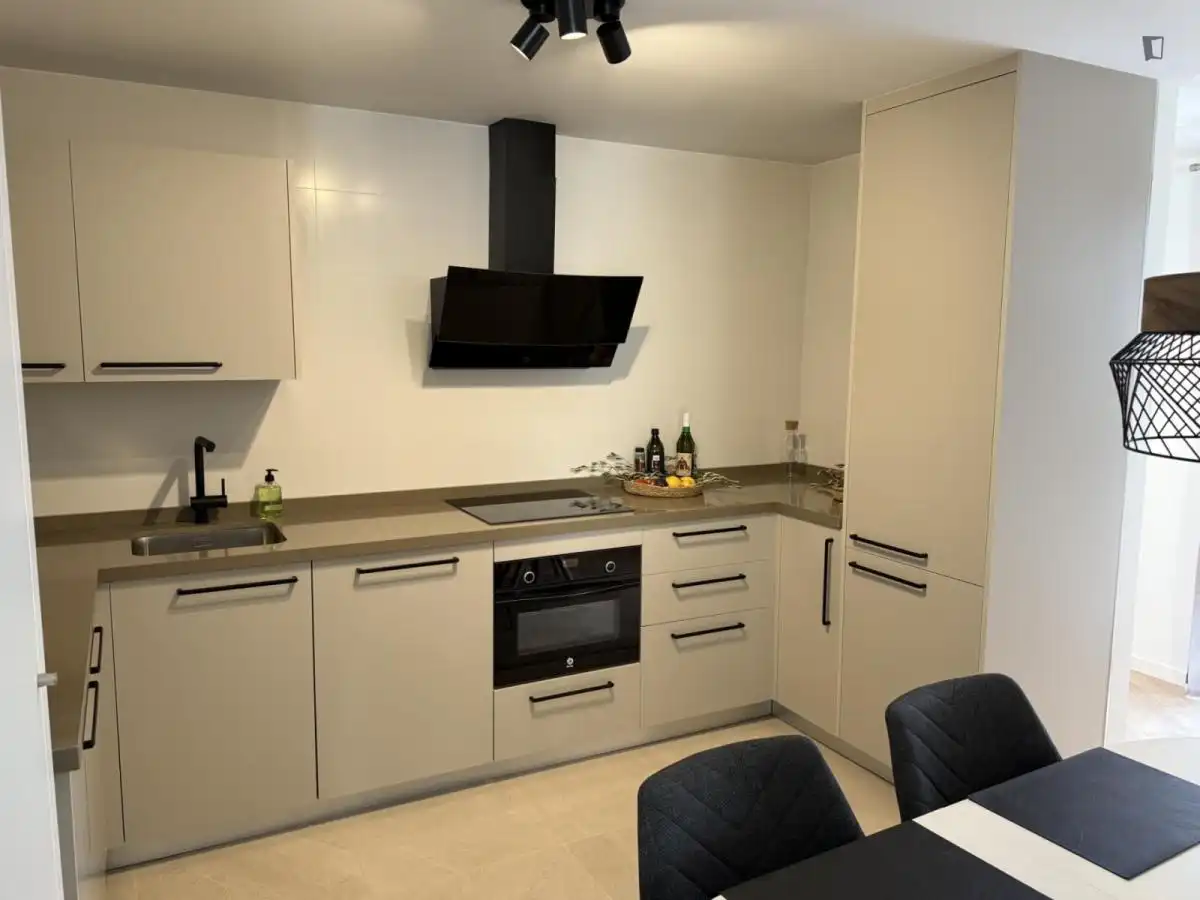 Cuina de Apartament de lloguer en Málaga amb Aire condicionat, Calefacció i Moblat