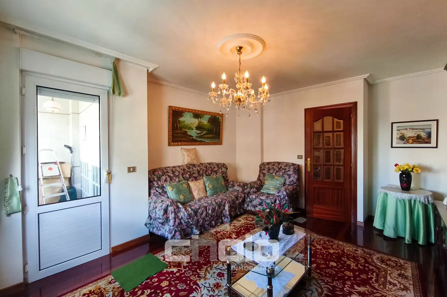 Sala de estar de Piso en venta en Lugo con Calefacción, Trastero y Amueblado