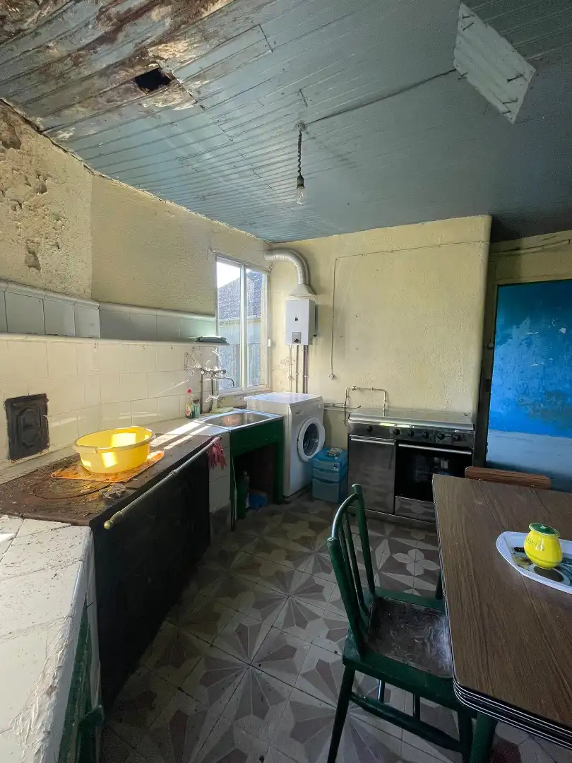 Cocina de Finca rústica en venta en O Irixo con Calefacción, Jardín privado y Parquet
