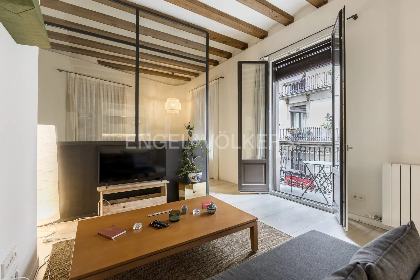 Sala de estar de Loft de alquiler en Barcelona con Calefacción, Terraza y Amueblado