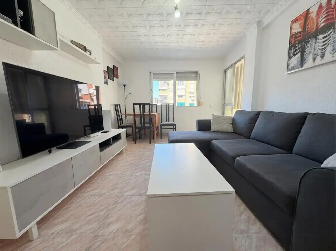 Living room of Flat for sale in Málaga Capital  with Air Conditioner, Terrace and Furnished