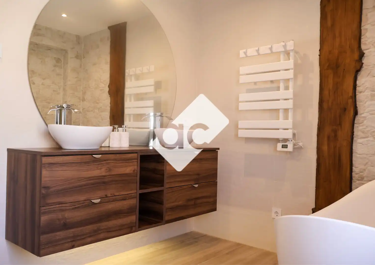 Baño de Apartamento de alquiler en Valencia con Aire acondicionado, Calefacción y Parquet