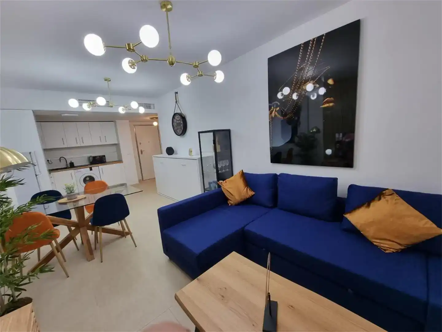 Wohnzimmer von Wohnung zur Miete in Garrucha mit Klimaanlage und Schwimmbad