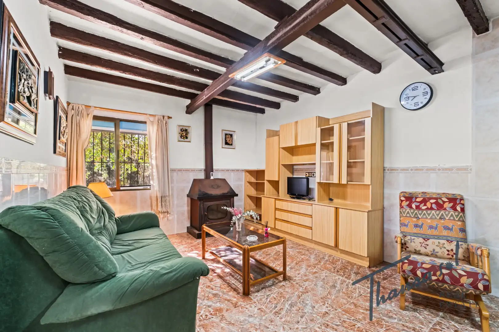 Sala d'estar de Casa adosada en venda en Alicante / Alacant amb Aire condicionat, Jardí privat i Terrassa