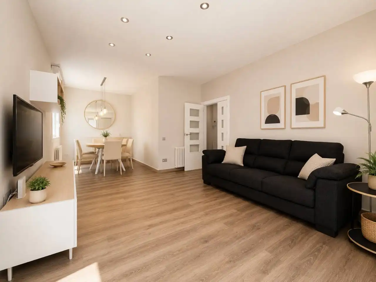 Sala de estar de Piso en venta en Manresa con Aire acondicionado, Calefacción y Parquet