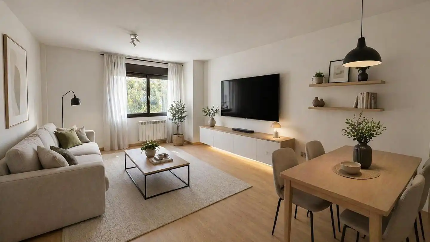 Living room of Flat for sale in Parla  with Heating, Storage room and Furnished