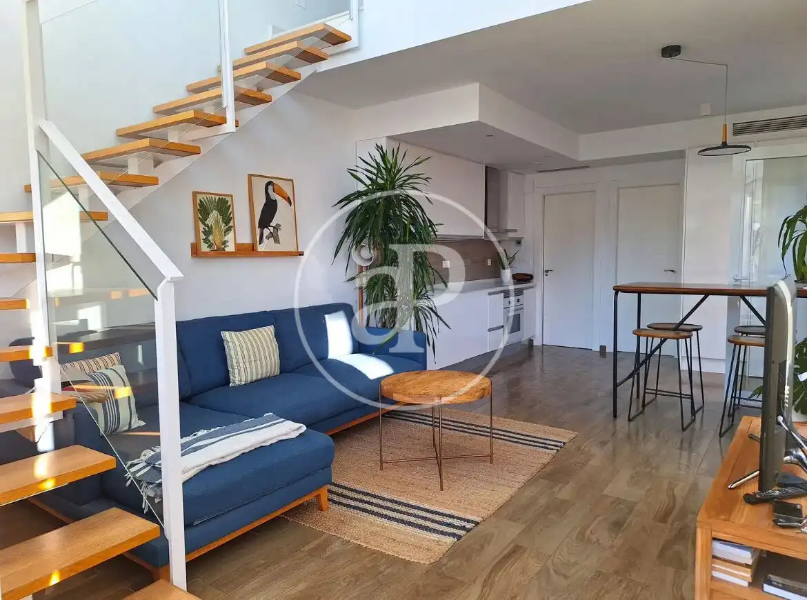 Wohnzimmer von Haus oder Chalet zur Miete in Santa Pola mit Klimaanlage, Heizung und Privatgarten