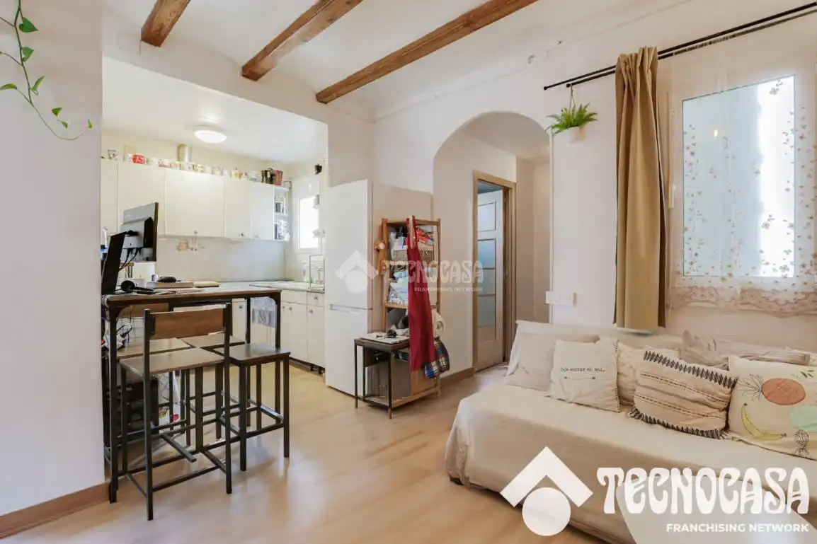 Sala de estar de Piso en venta en Barcelona con Aire acondicionado, Parquet y Terraza