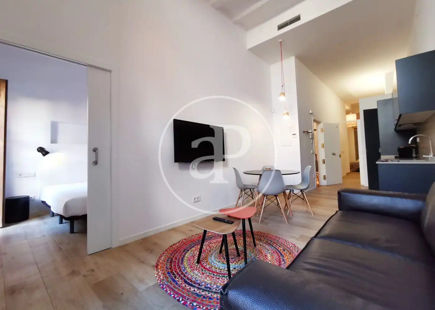 Sala de estar de Piso en venta en Barcelona con Aire acondicionado, Calefacción y Amueblado