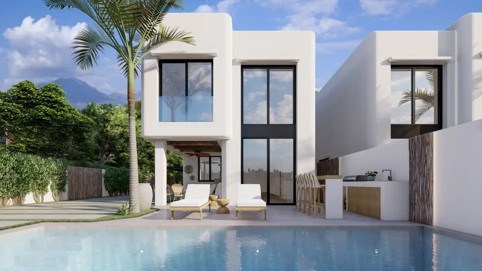 Vista exterior de Casa o xalet en venda en L'Alfàs del Pi amb Aire condicionat, Calefacció i Jardí privat